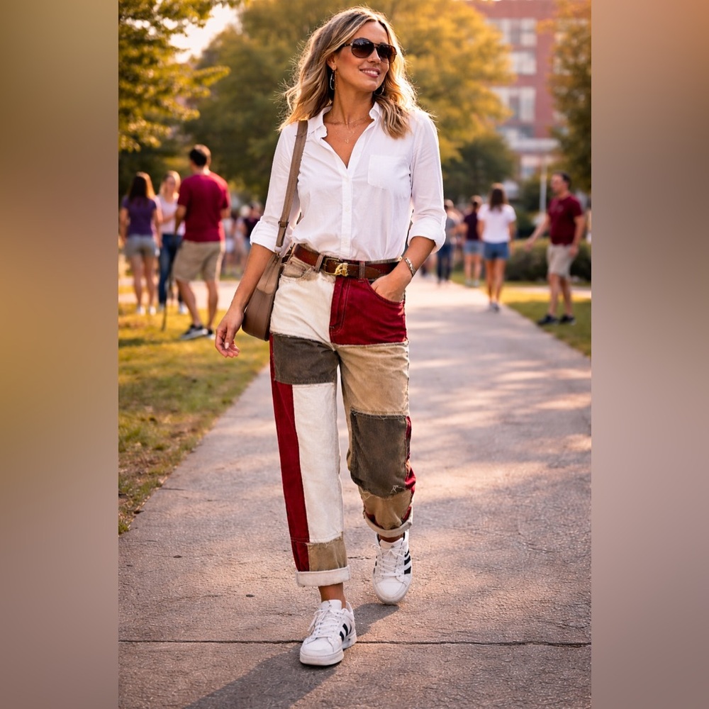 Private Label Production,Patchwork Denim Jeans Re… - image 1